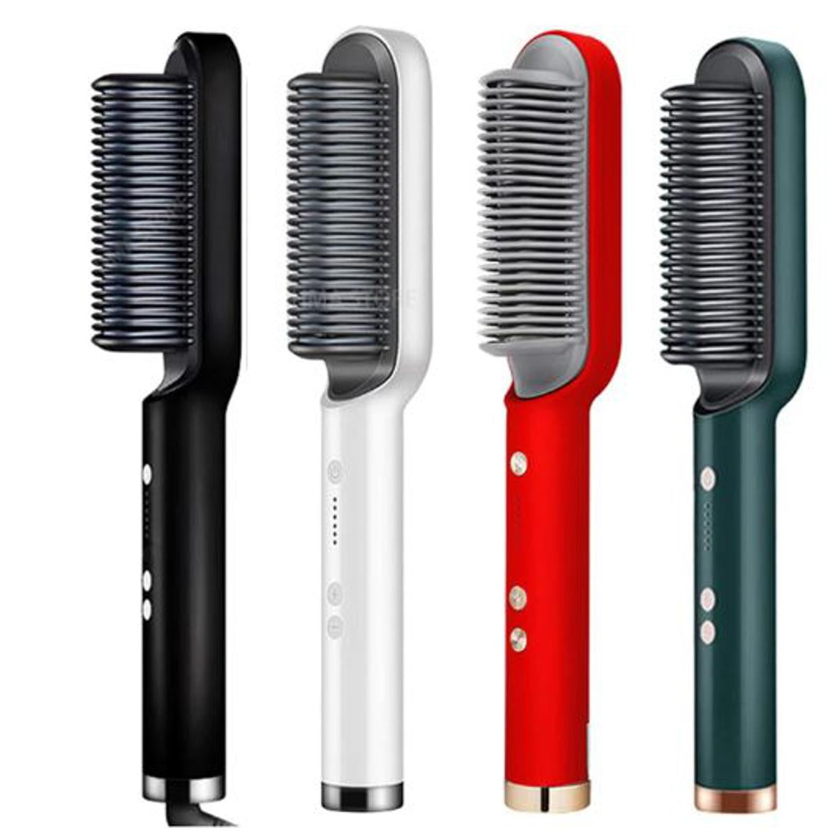 2-in-1 hair straightener brush and styler