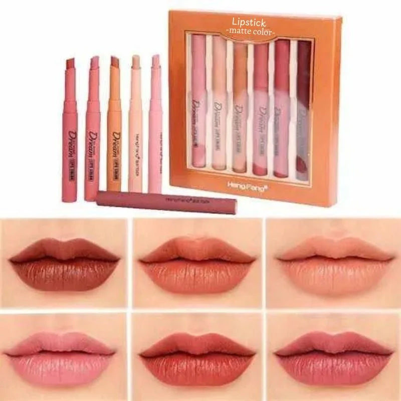 Hengfang Matte Dream Lipstick Set (6-Piece)